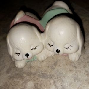 Jamestown Little Friends Dogs Sleeping Puppies Figurine Vintage Collectible